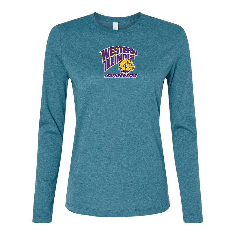 BELLA CANVAS Women’s Western Illinois Leathernecks Jersey Long Sleeve Tee